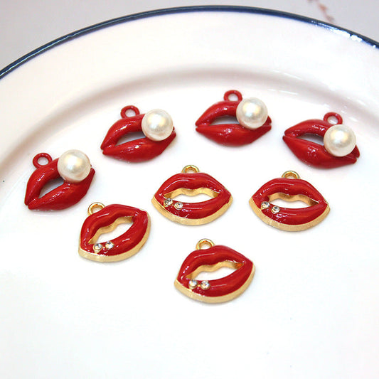 【P080】Lip(2 pcs)-High quality charms