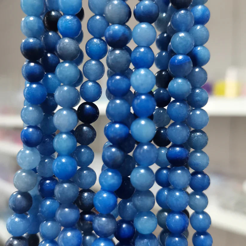 【C038】Blue Aventurine（6-7mm）-High Quality Natural Crystal Beads