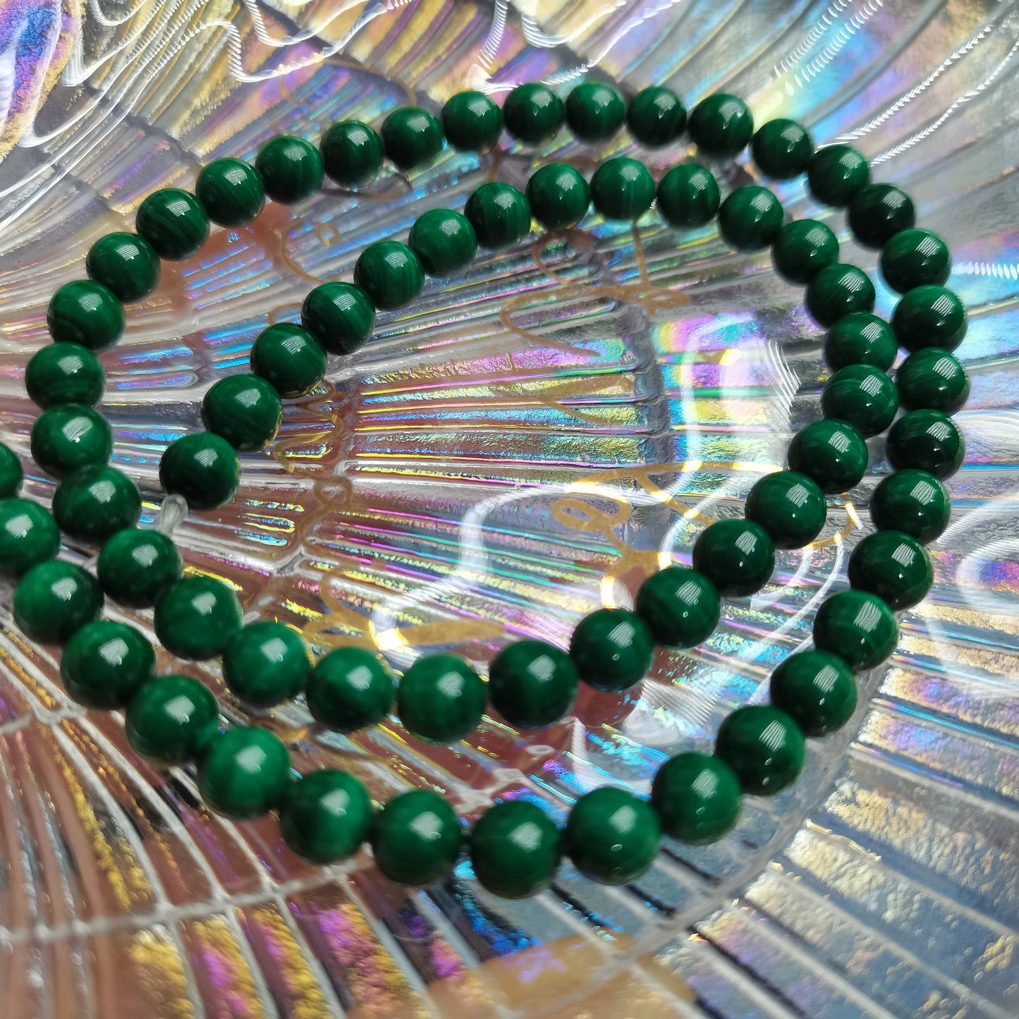 【C029】Malachite（6mm）-High Quality Natural Crystal Beads