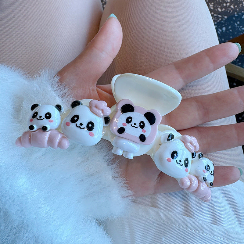 【X066】Panda Claw Clip