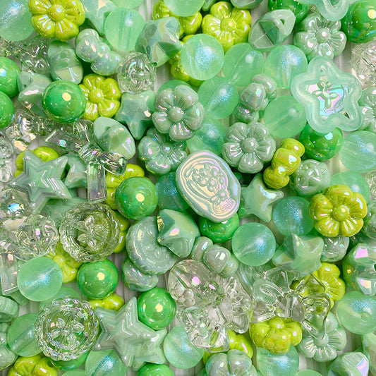 【R010】 Green Fest - High quality acrylic beads（pack on live）