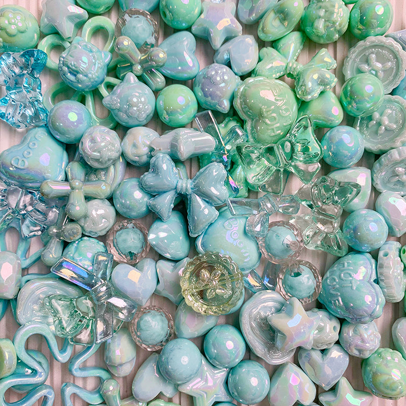 【R014】Teal Fest - High quality acrylic beads（pack on live）