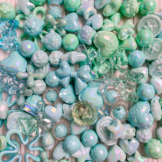 【R014】Teal Fest - High quality acrylic beads（pack on live）