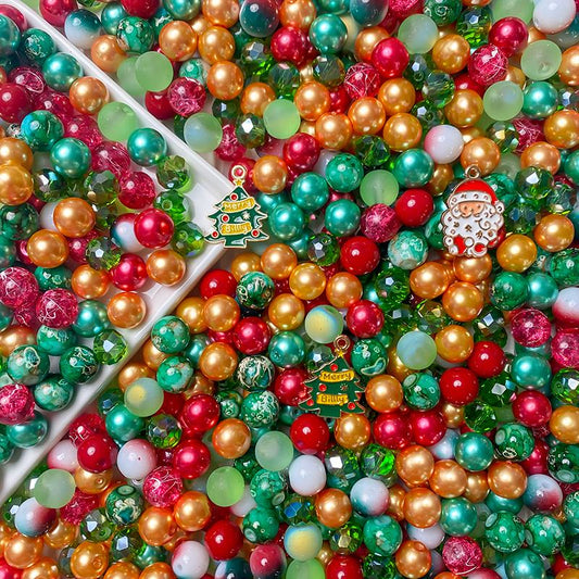 【A352】Merry Christmas - High quality  glass beads(pack on live)