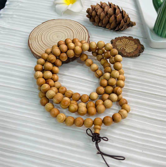 【B009】Thuja Mala（108 PCS.8mm）-Natural wooden Beads