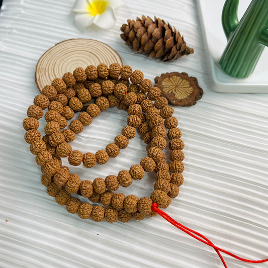 【B015】Rudraksha Mala（108 PCS.10mm）-Natural wooden Beads