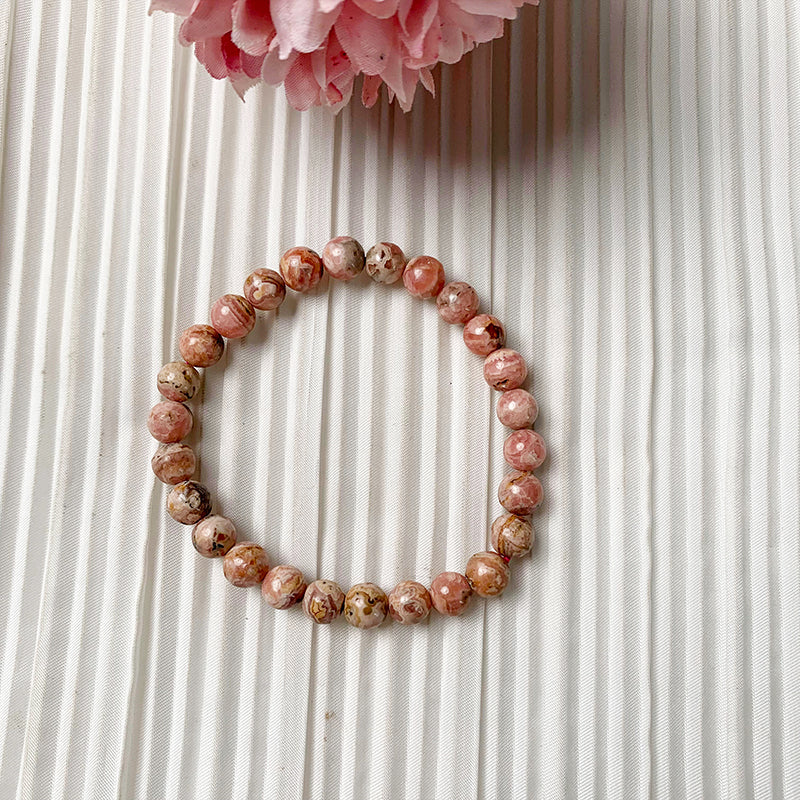 【C111】Rhodochrosite-High Quality Natural Crystal Beads