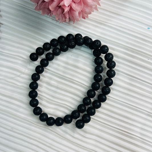 【C031】Lavastone（8mm）-High Quality Natural Crystal Beads