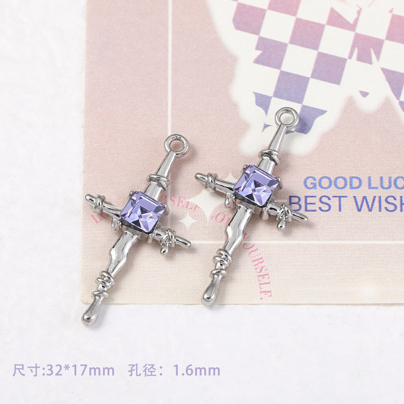 【P095】Violet series charms -High quality charms