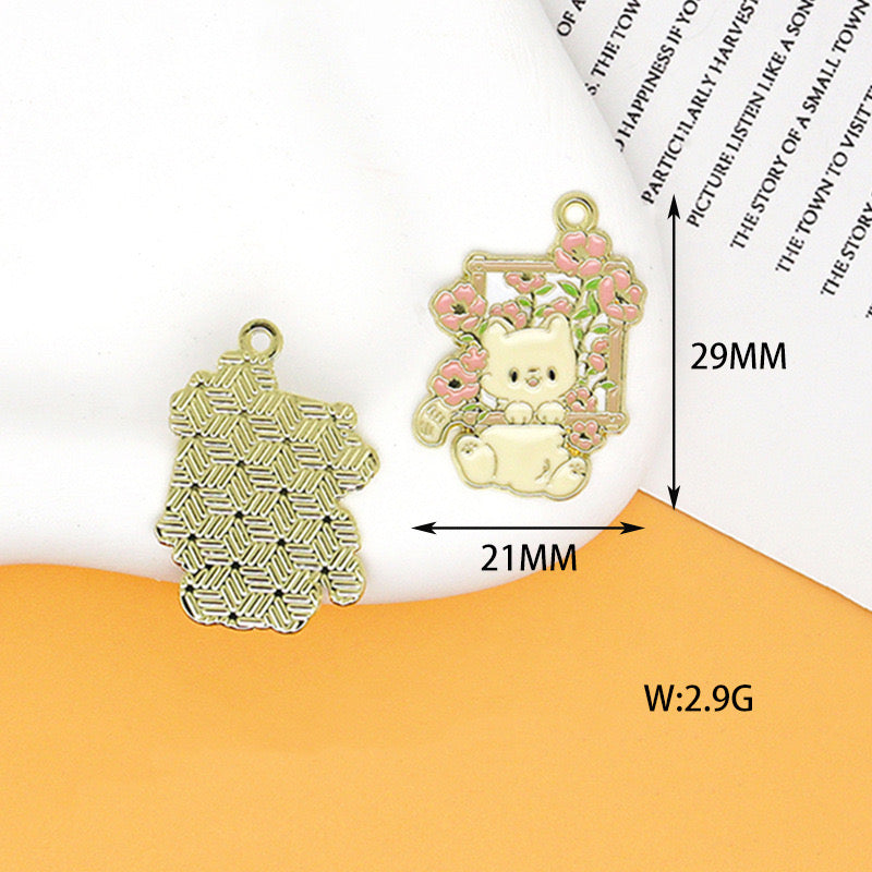 【P106】Flowers and animals-High quality charms