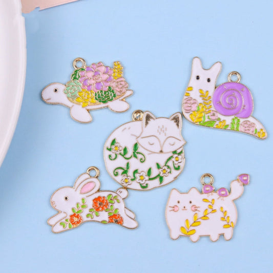 【P106】Flowers and animals-High quality charms