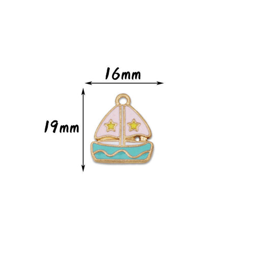 【P176】Sailboat-High quality charms