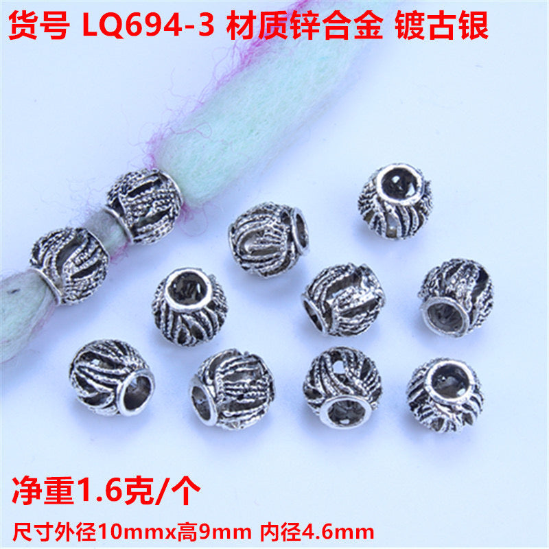 【P190】Tibetan silver bucket beads-High quality charms