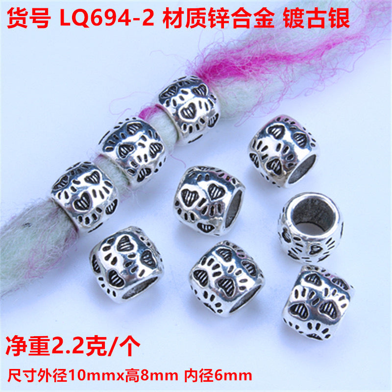 【P190】Tibetan silver bucket beads-High quality charms