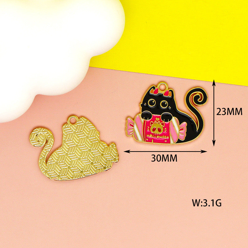 【P242】Halloween Kitty Charm - High quality charms