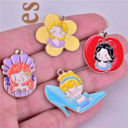 【P032】1 Disney Princess Set（4 Pcs）-High quality charms