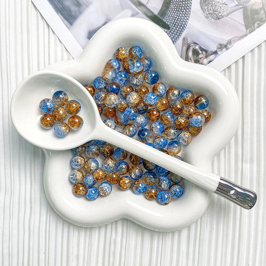 【H003】Gold decorative glass beads- High quality gllass beads