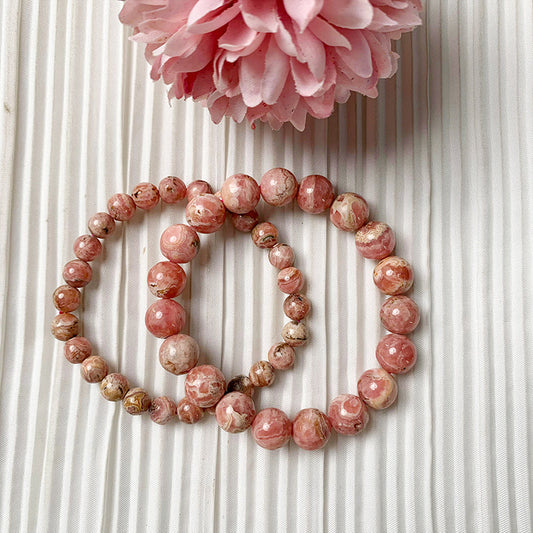 【C111】Rhodochrosite-High Quality Natural Crystal Beads